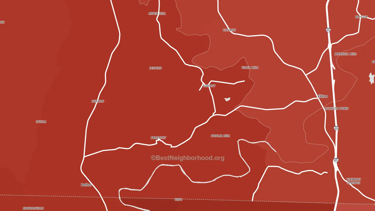 38477, TN block-group political-lean map