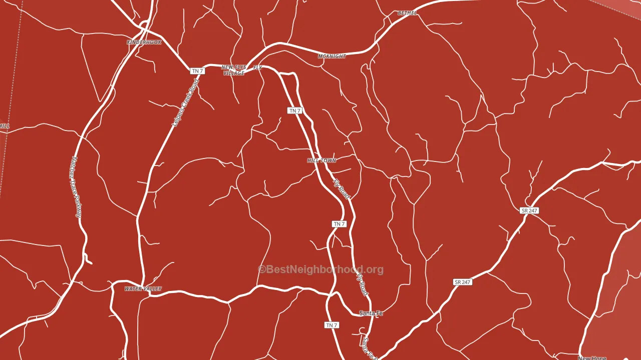 38482, TN block-group political-lean map