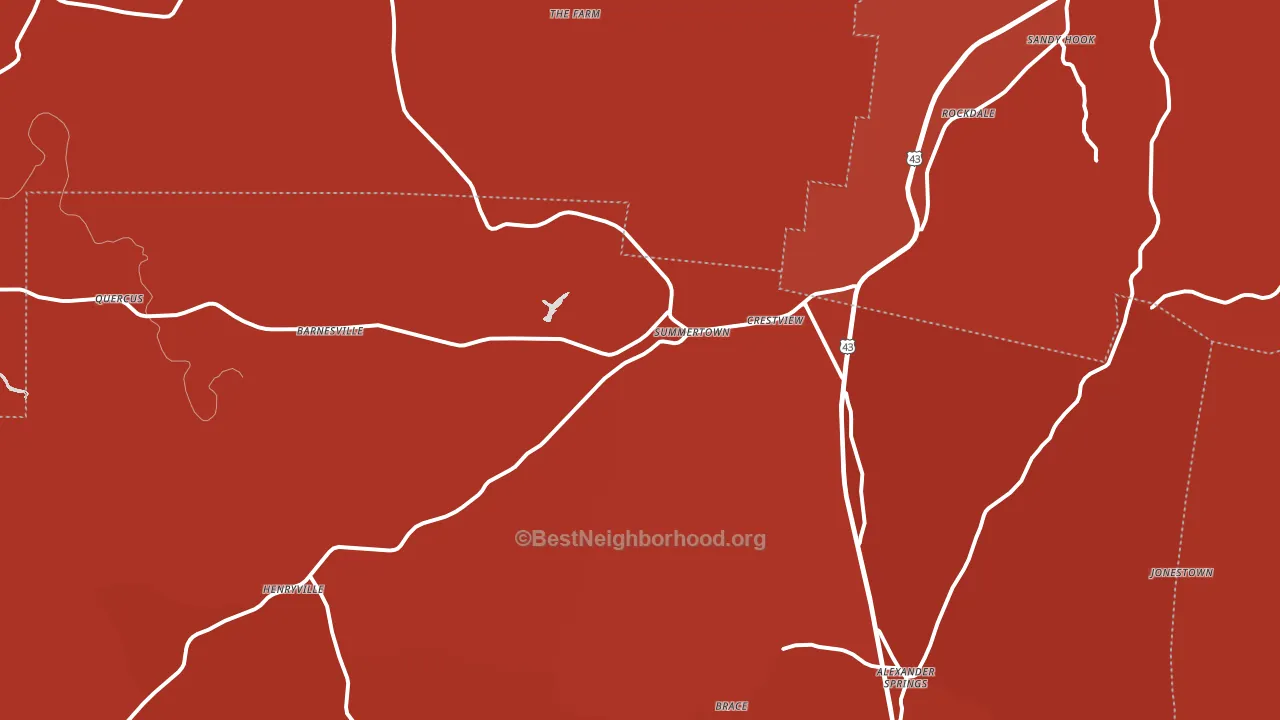 38483, TN block-group political-lean map