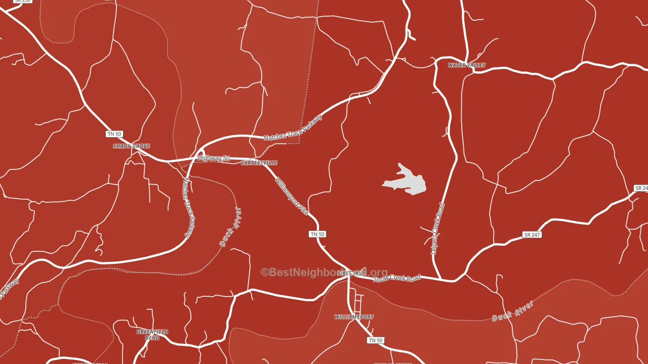 38487, TN block-group political-lean map