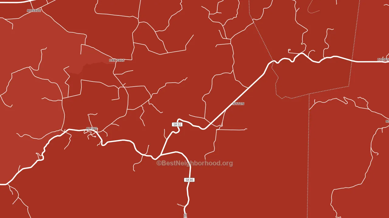 38543, TN block-group political-lean map