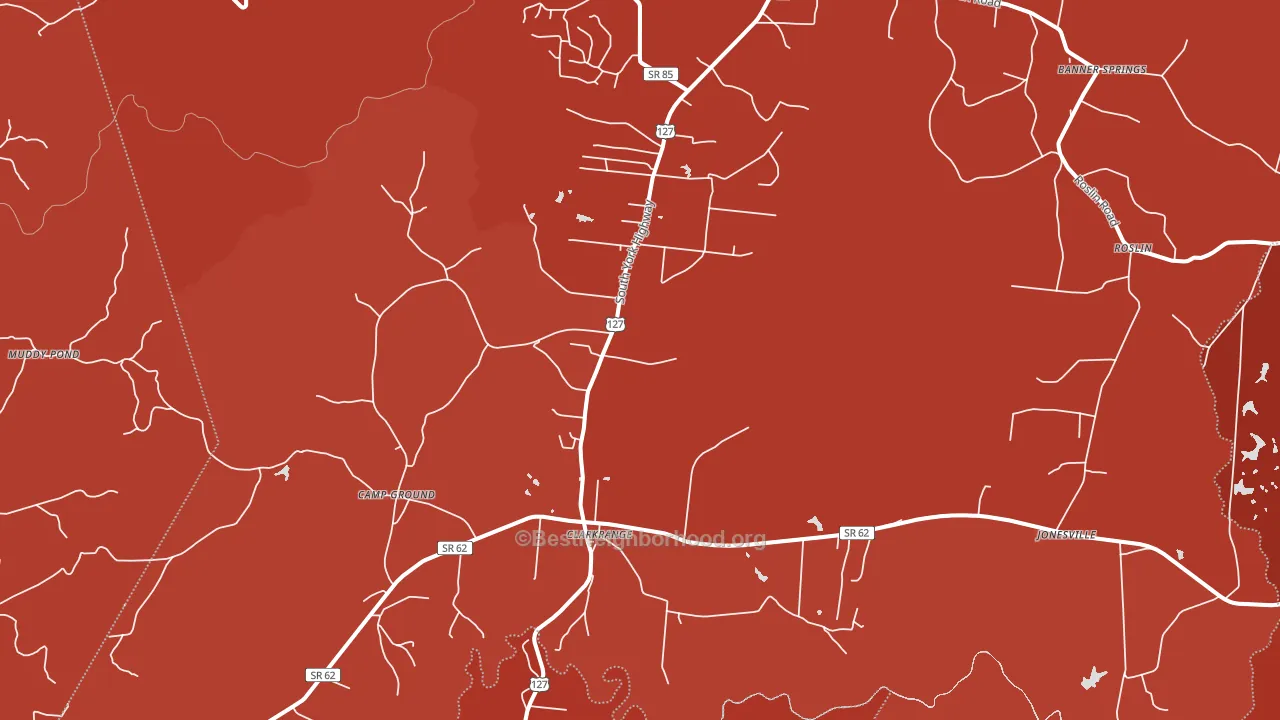 38553, TN block-group political-lean map