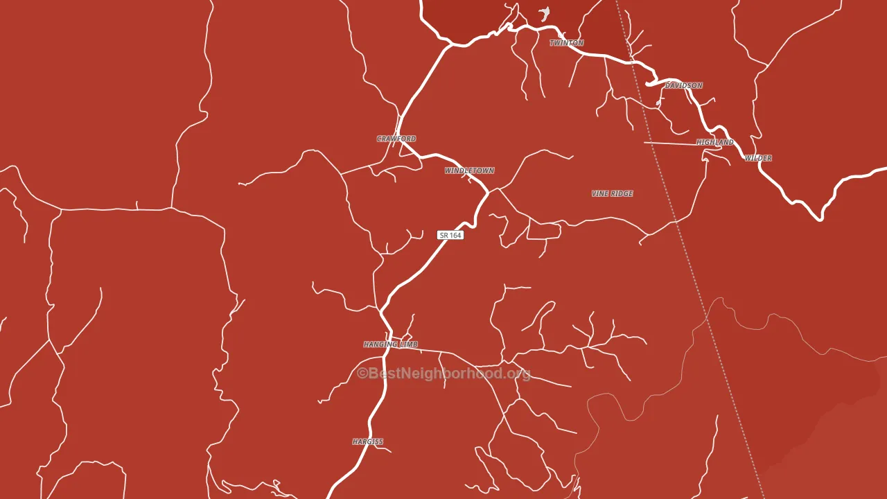 38554, TN block-group political-lean map
