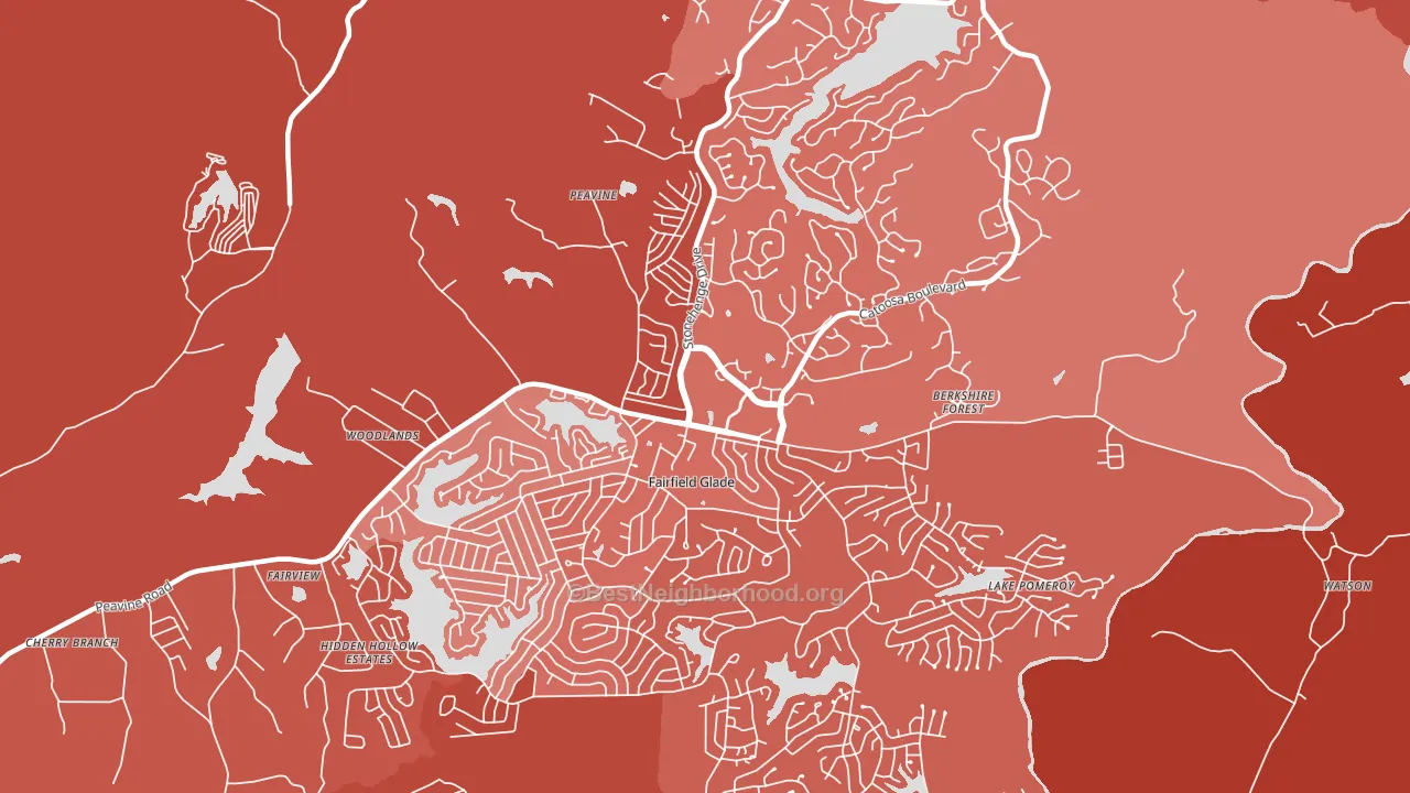 38558, TN block-group political-lean map