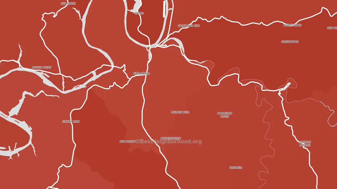 38562, TN block-group political-lean map