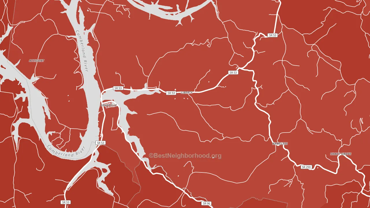 38564, TN block-group political-lean map