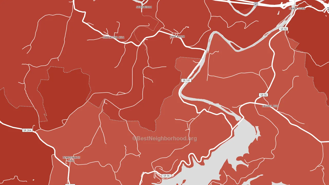 38569, TN block-group political-lean map
