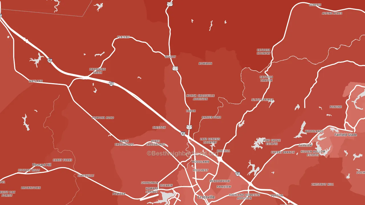 38571, TN block-group political-lean map