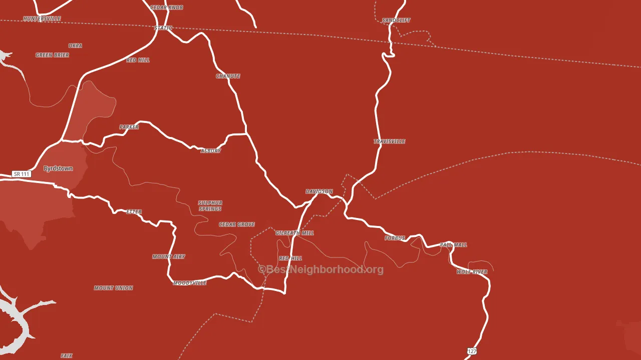 38577, TN block-group political-lean map