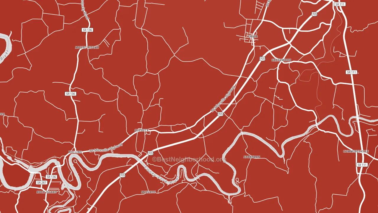 38579, TN block-group political-lean map