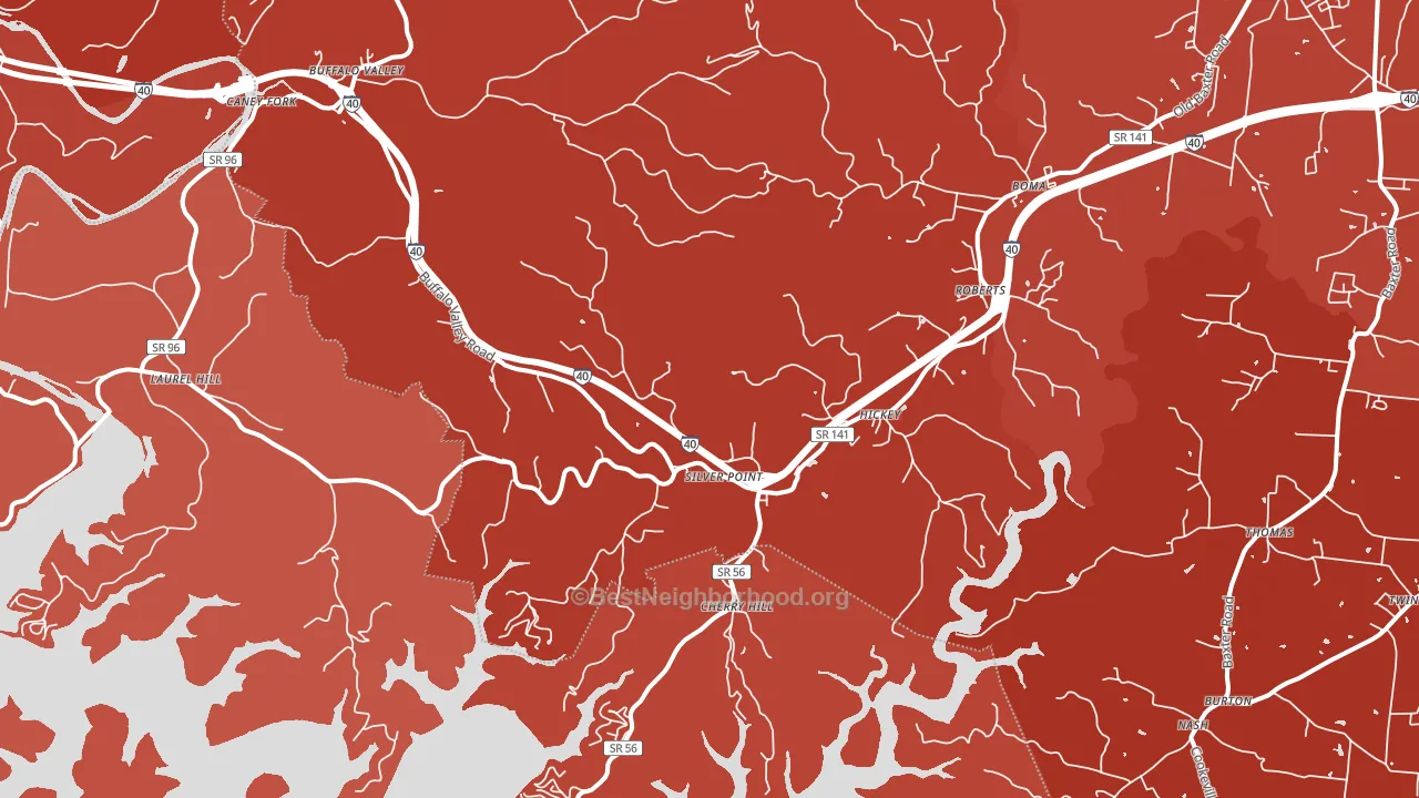 38582, TN block-group political-lean map