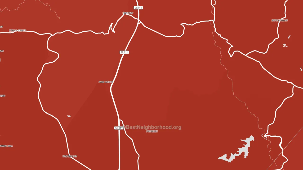 38585, TN block-group political-lean map