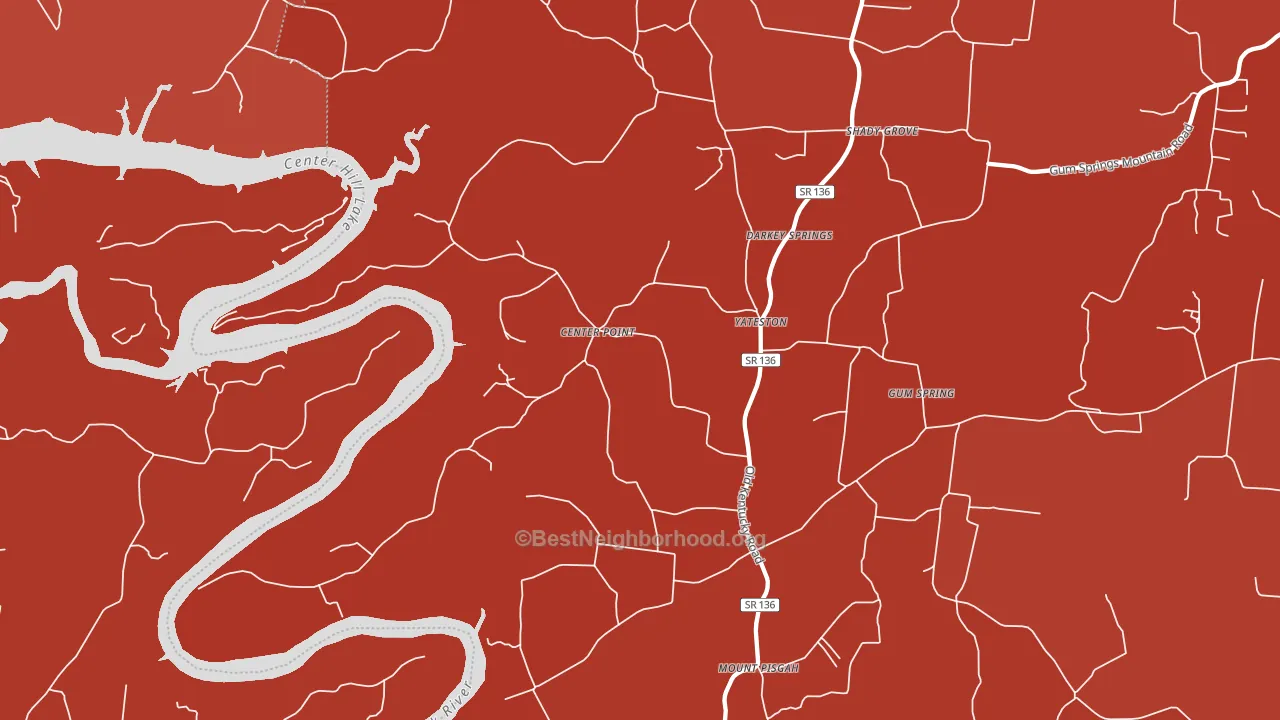 38587, TN block-group political-lean map