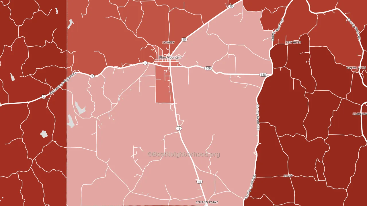 38610, MS block-group political-lean map
