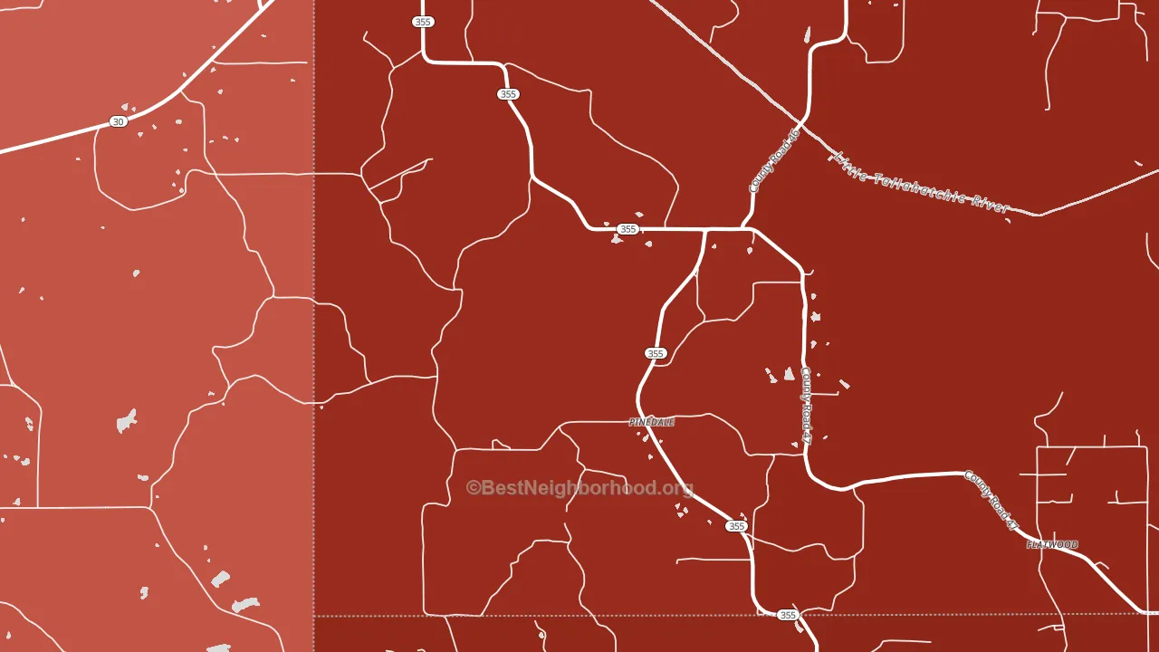 38627, MS block-group political-lean map