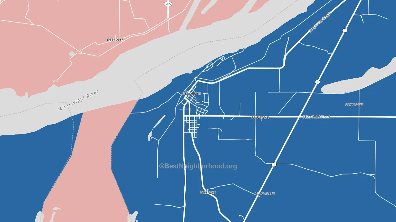 38631, MS block-group political-lean map