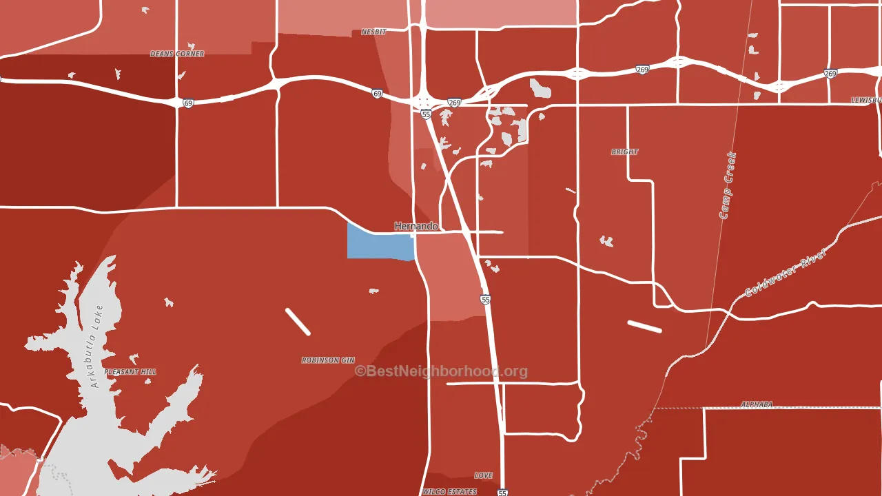 38632, MS block-group political-lean map