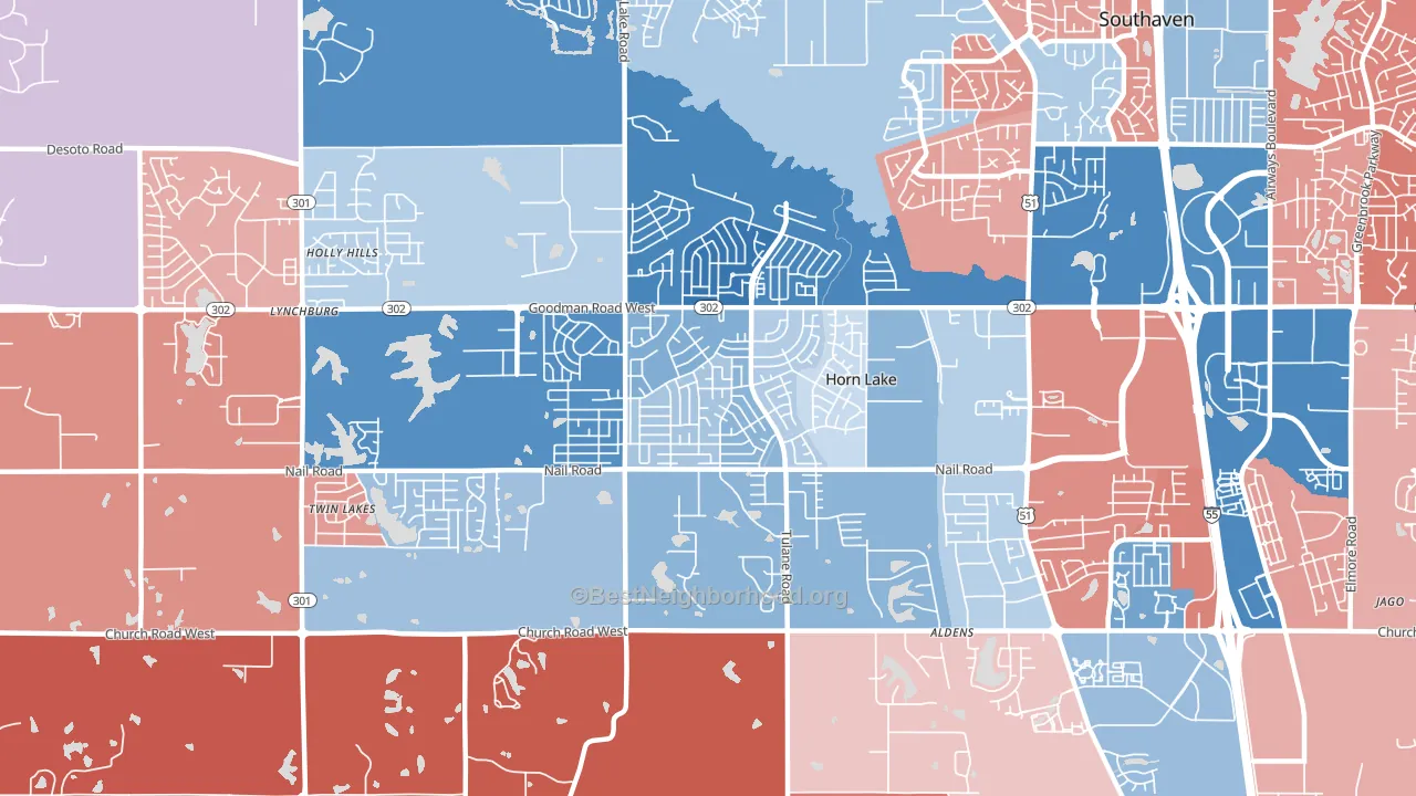 38637, MS block-group political-lean map