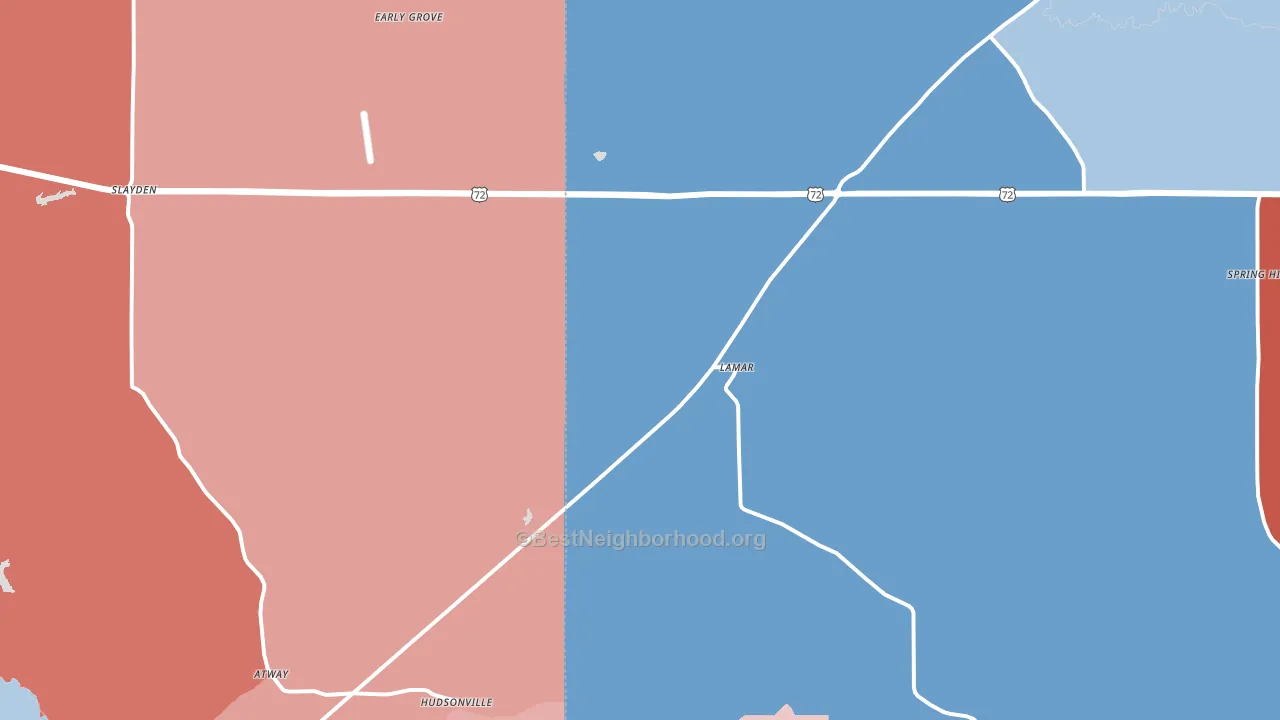 38642, MS block-group political-lean map