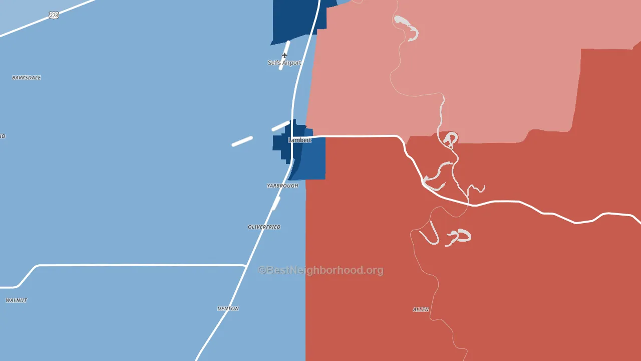 38643, MS block-group political-lean map