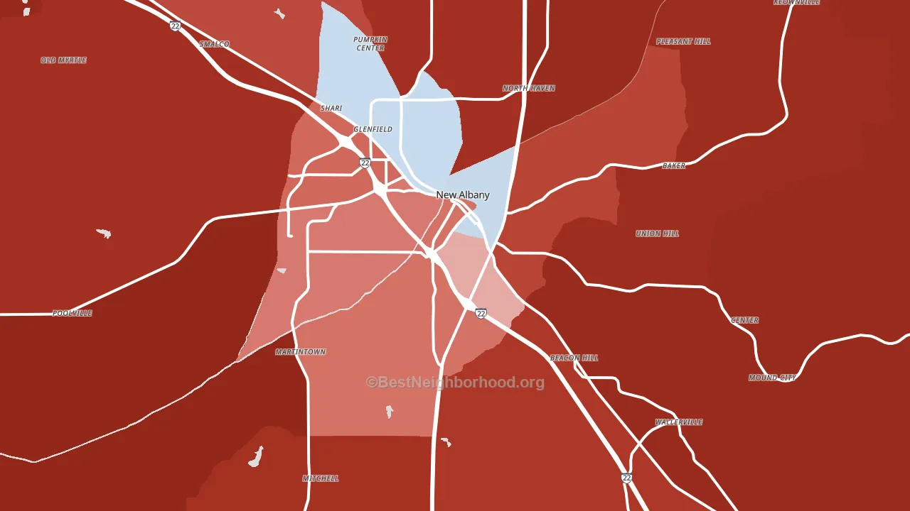38652, MS block-group political-lean map