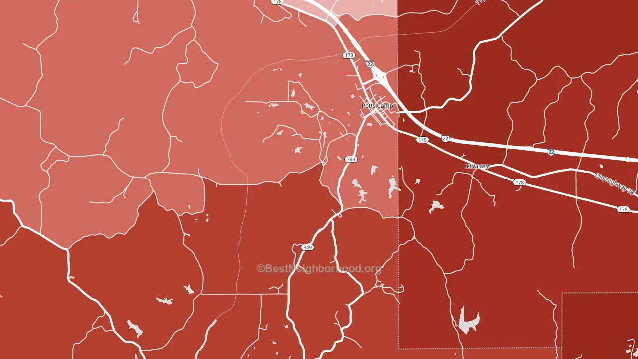 38659, MS block-group political-lean map