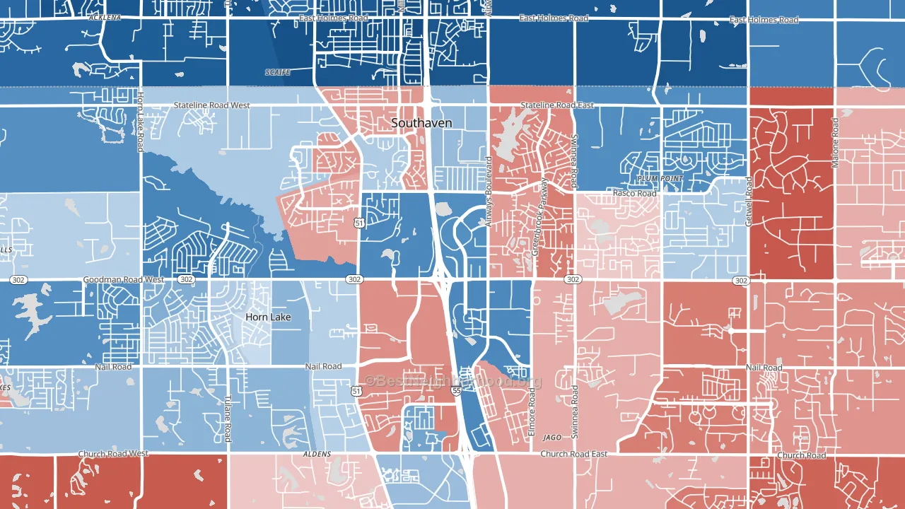 38671, MS block-group political-lean map
