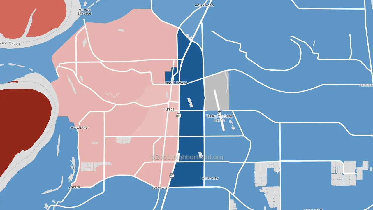 38676, MS block-group political-lean map