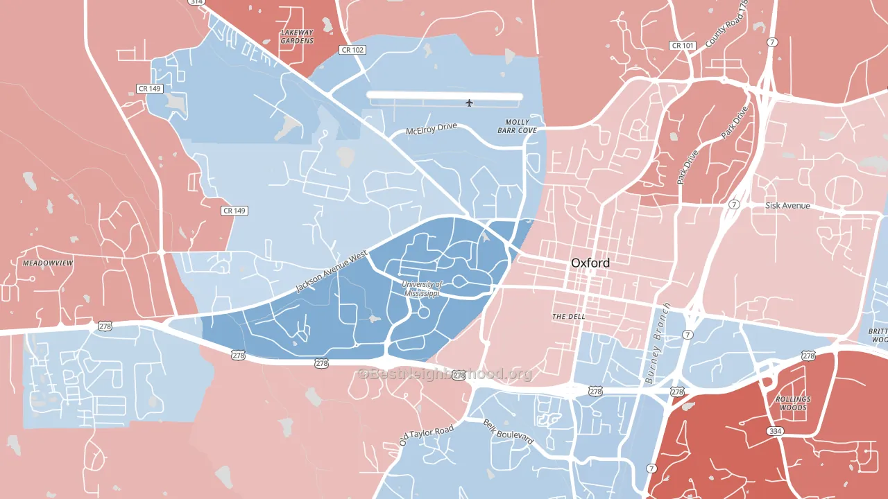 38677, MS block-group political-lean map