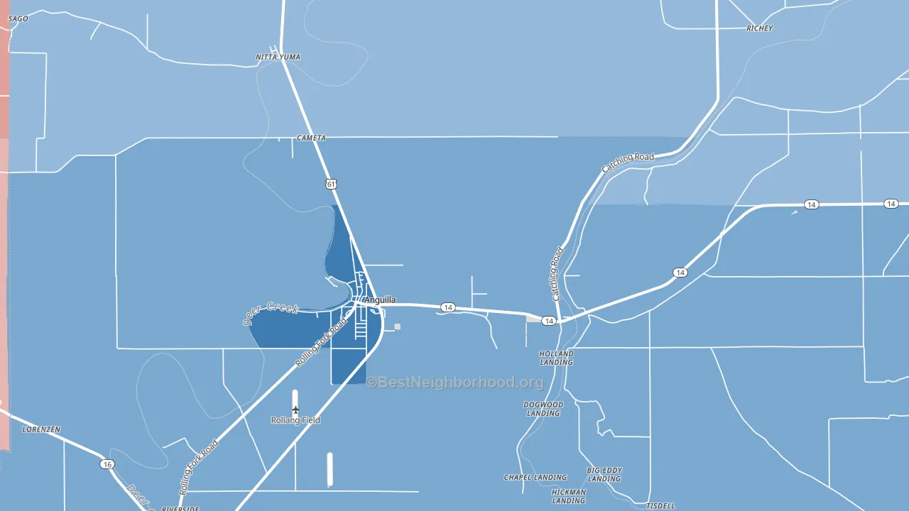38721, MS block-group political-lean map