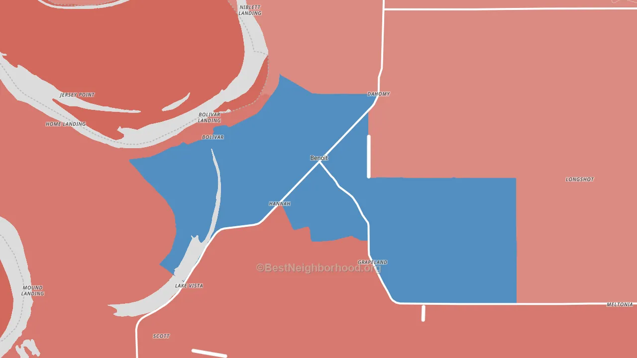 38725, MS block-group political-lean map