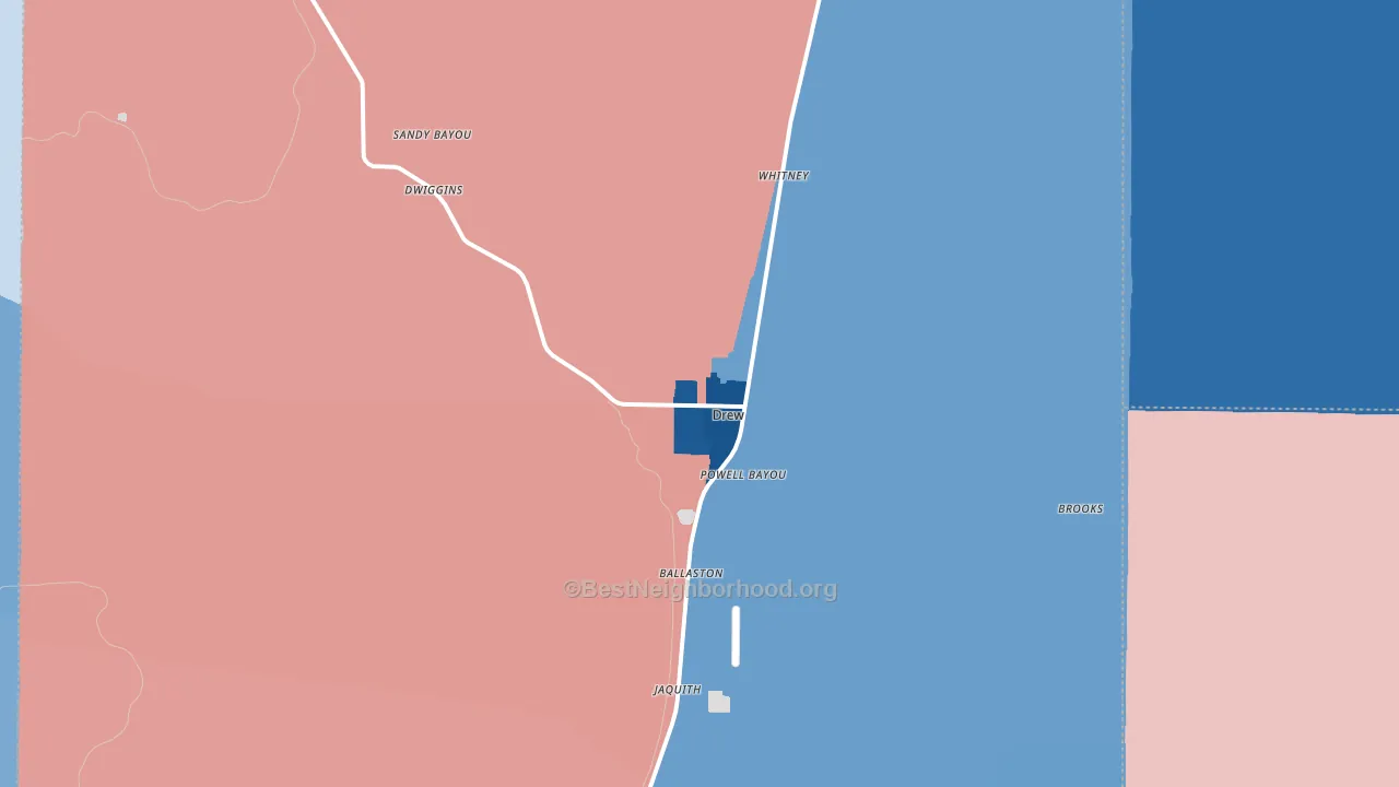 38737, MS block-group political-lean map