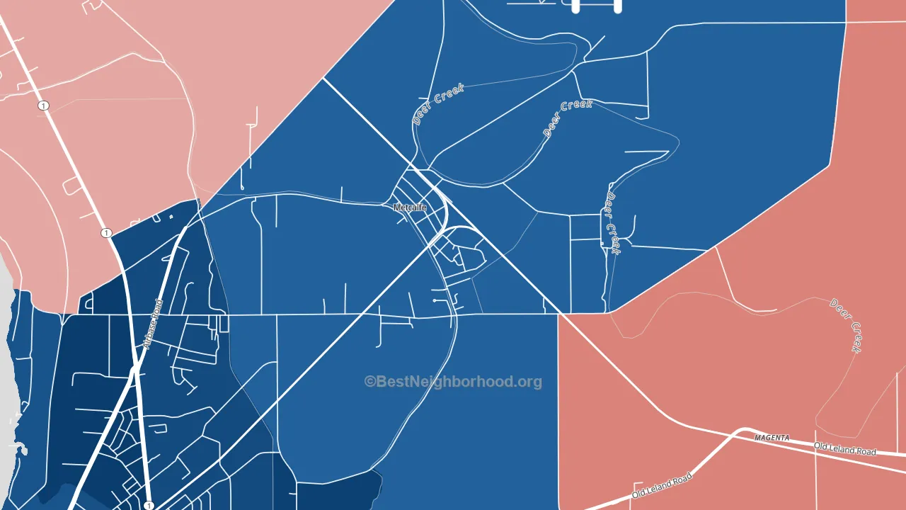 38760, MS block-group political-lean map