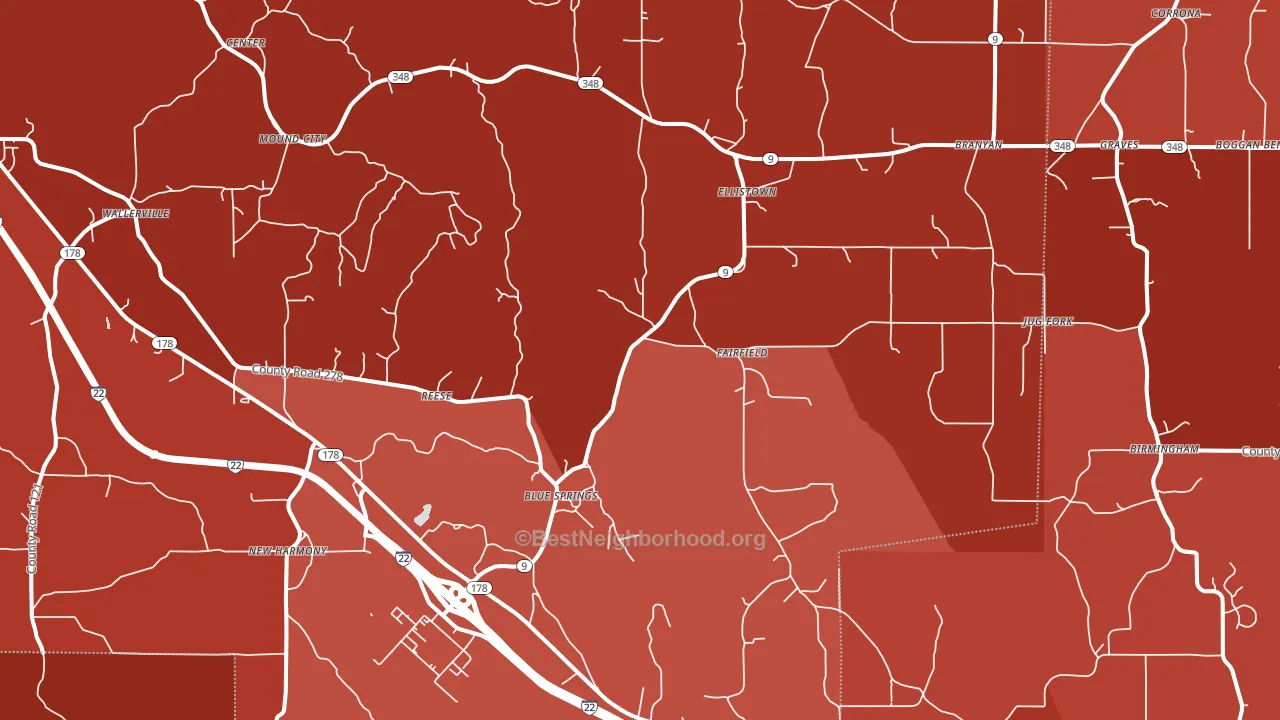 38828, MS block-group political-lean map