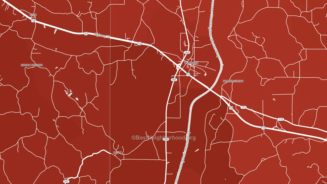 38833, MS block-group political-lean map