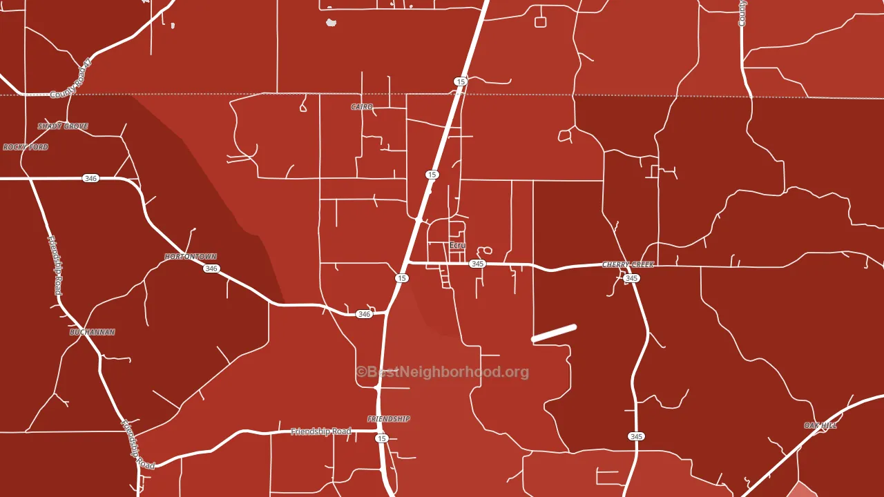 38841, MS block-group political-lean map
