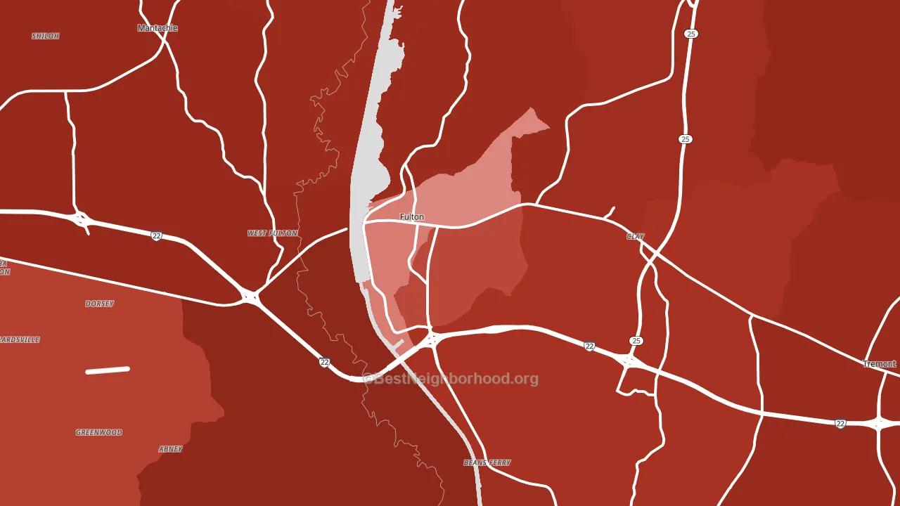 38843, MS block-group political-lean map