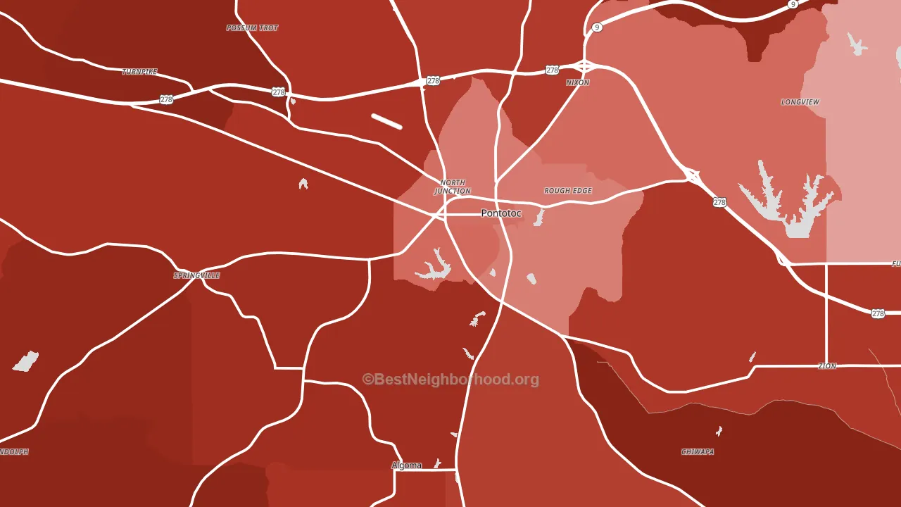 38863, MS block-group political-lean map