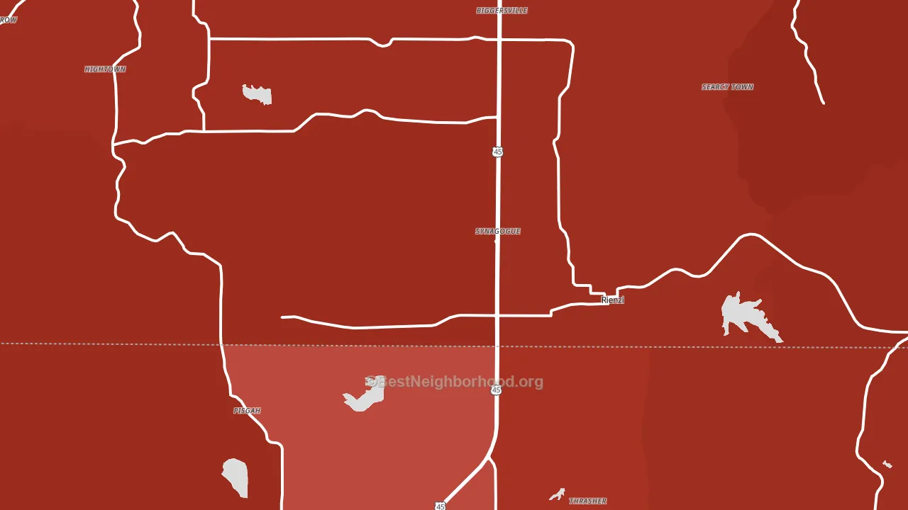 38865, MS block-group political-lean map