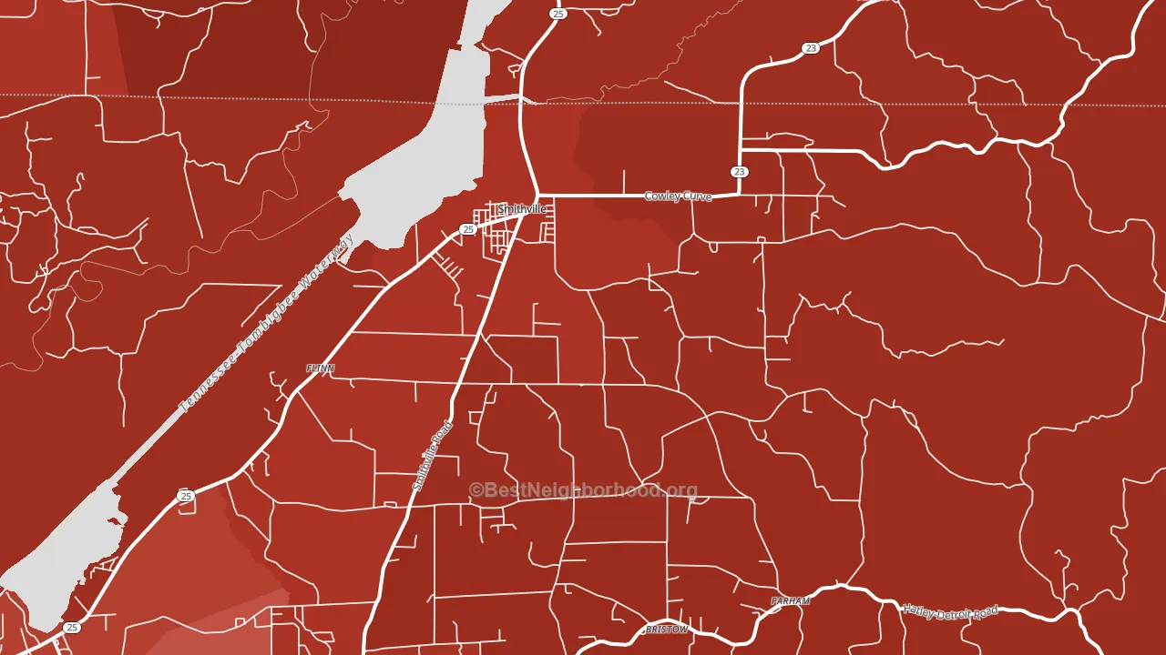 38870, MS block-group political-lean map