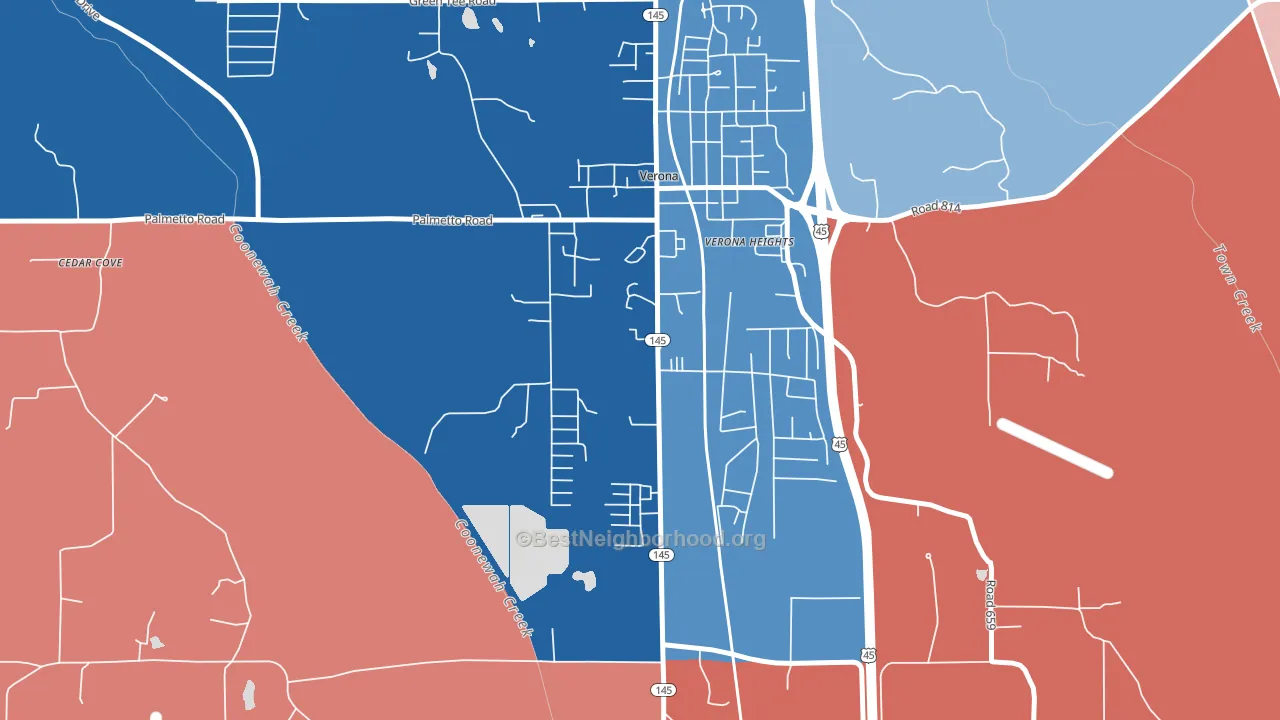 38879, MS block-group political-lean map