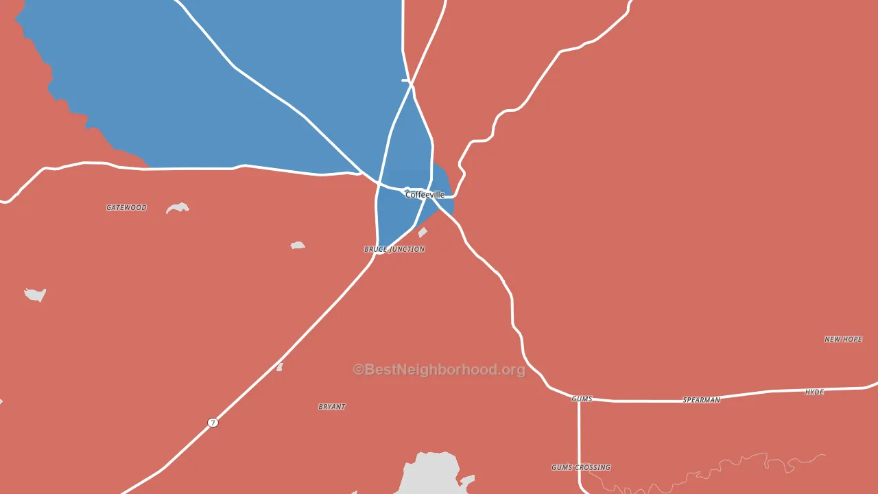 38922, MS block-group political-lean map