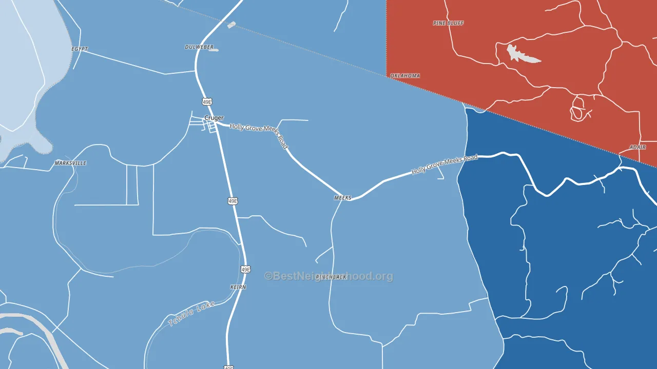 38924, MS block-group political-lean map