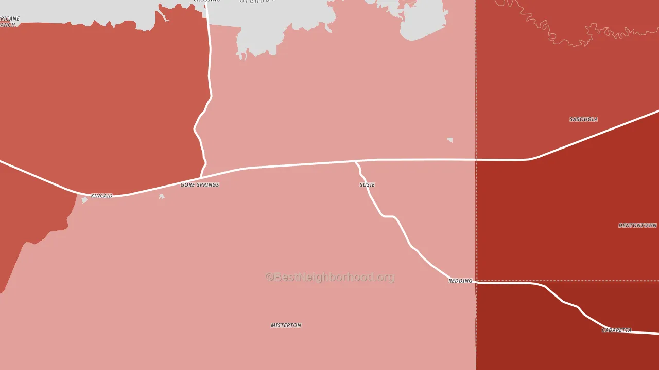 38929, MS block-group political-lean map