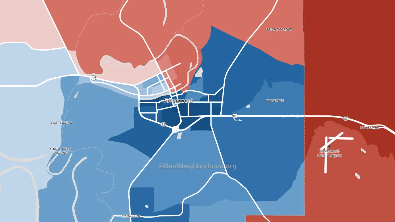 38930, MS block-group political-lean map