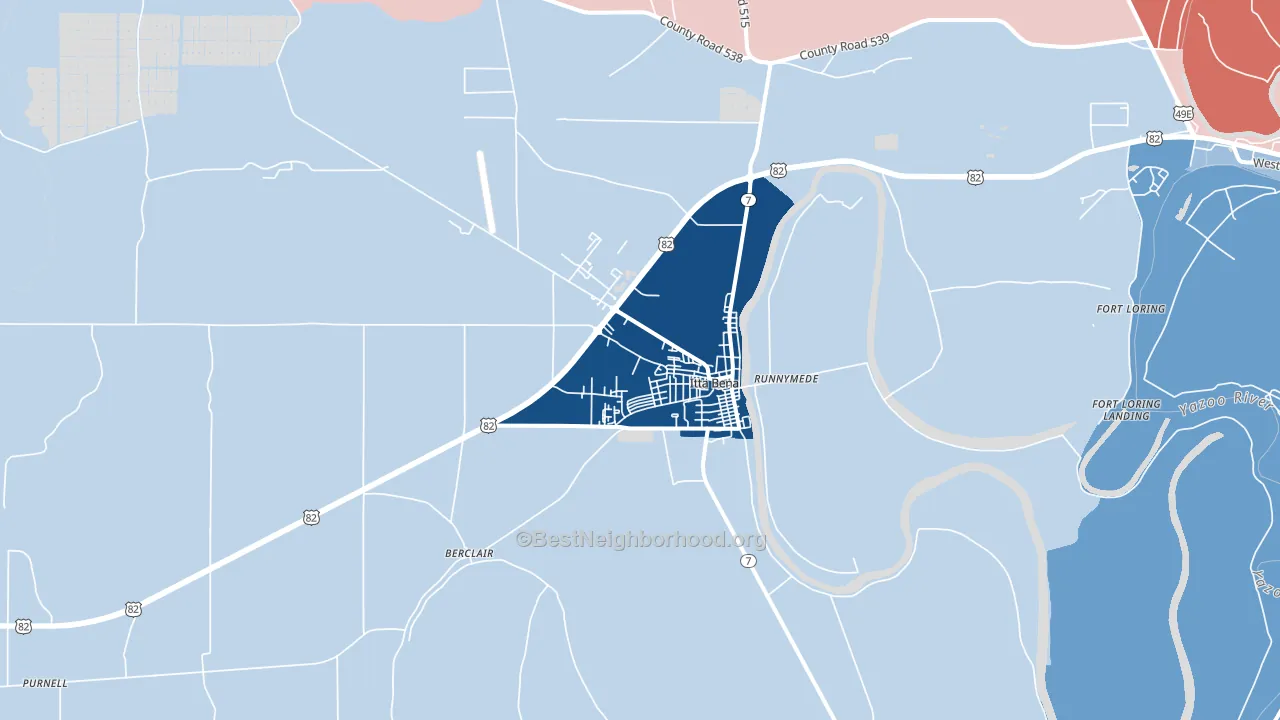 38941, MS block-group political-lean map