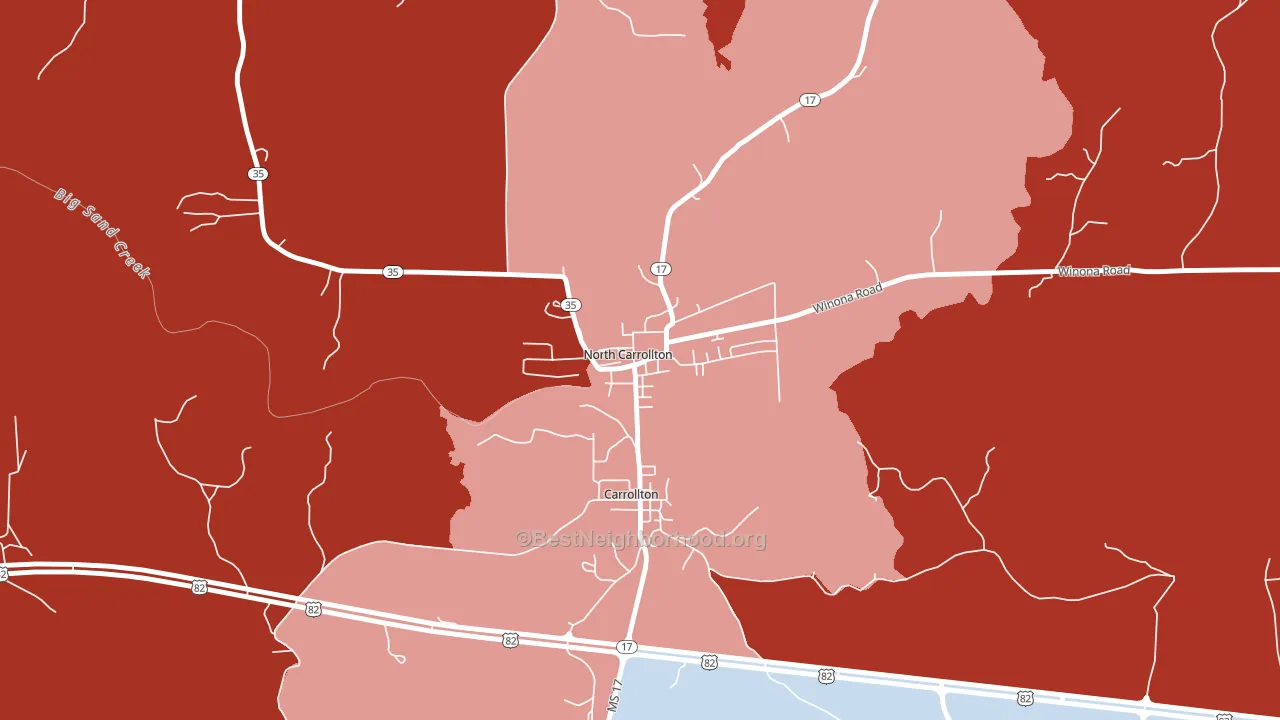 38947, MS block-group political-lean map