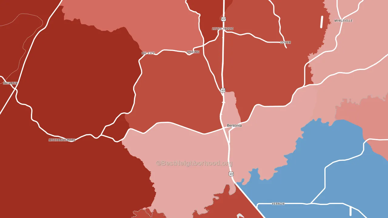 39040, MS block-group political-lean map