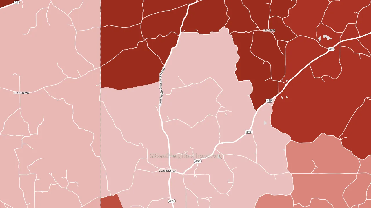 39057, MS block-group political-lean map