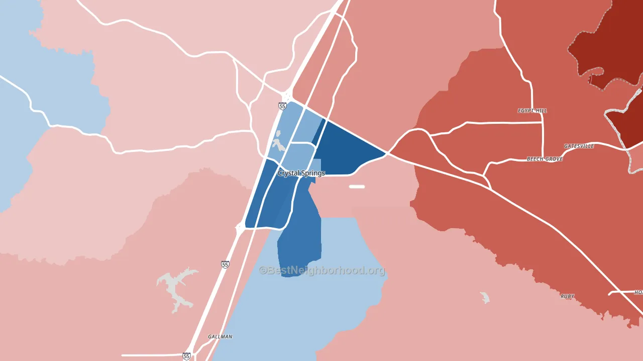 39059, MS block-group political-lean map